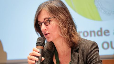 Virginie Alavoine, cheffe du service des actions sanitaires à la DGAL, a détaillé la stratégie de déploiement des produits de biocontrôle, lors des 6es rencontres annuelles du biocontrôle, le 21 janvier à Paris. © IBMA France